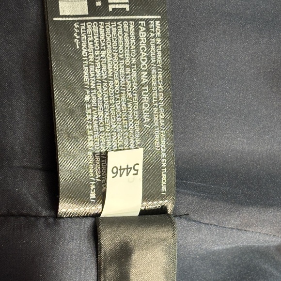 NWT Mango Cropped Tweed Blazer Jacket Navy Blue XS Chic Classic Preppy Parisian - Picture 13 of 14